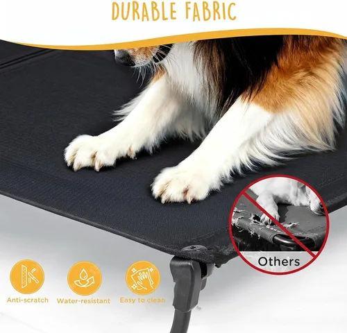 Miniatura 5 de CANINE CANYON Upgraded Non-Slip Daisy Cot, Large Foldable Elevated Dog Bed, Portable Raised Outdoor Folding Dog Cot for Camping/Home, Chew Proof