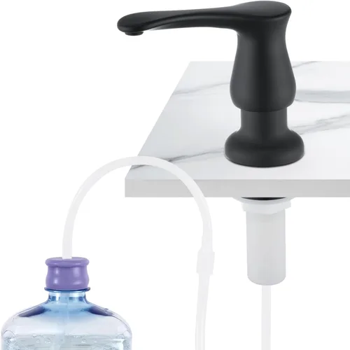 Miniatura 15 de GAGALIFE Dispensador de jabón para fregadero de cocina, dorado cepillado, dispensador de jabón debajo del fregadero con kit de tubo de extensión