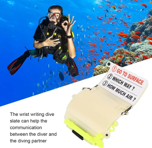 Miniatura 4 de Agatige Pizarra de escritura de buceo, escritura de muñeca, lápiz de pizarra de buceo, correa de buceo, tablero de escritura de muñeca, herramientas