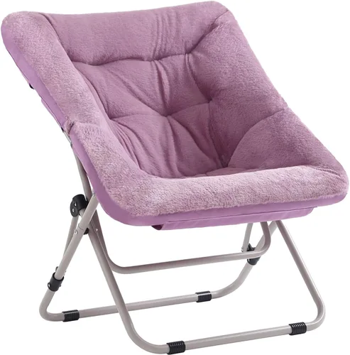 Miniatura 26 de Tiita Silla Cómoda Plegable, Silla de Acento Plegable de Gran Tamaño de Piel Sintética Suave, Silla de Descanso Perezosa para Niños, Adolescentes
