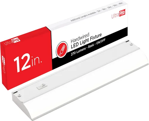 UltraPro 12 pulgadas Luces de gabinete con cable, solo encendido/apagado, 2700K Blanco cálido, iluminación debajo del gabinete, luces debajo del