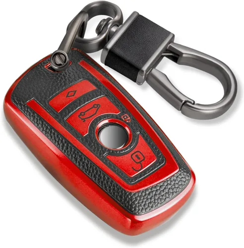 Miniatura 22 de para llavero de Cadillac con funda de TPU con superficie granulada y cuerda trenzada metálica, funda de llavero mejorada para 2020 en adelante CT4