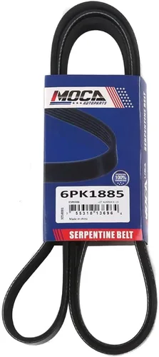 6PK1885 Correa Serpentina Compatible con 03-08 para Toyota Corolla 1.8L, 04-08 para Chevrolet Aveo 1.6L, 02-05 para Audi A4 3.0L, 98-05 para