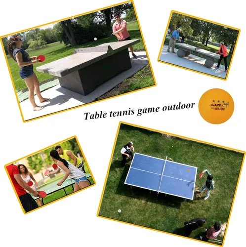 Miniatura 6 de MAPOL Pelota de tenis de mesa de práctica avanzada de 60/22 unidades, 3 estrellas, 40+
