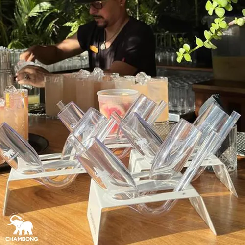 Miniatura 3 de Chambong Soporte para recargas fáciles - Soporte de acero recubierto de polvo blanco con capacidad para 2 piezas