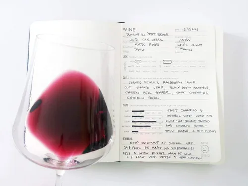 Miniatura 2 de Wine Folly Diario de cata de vinos, cuaderno guiado para notas de vino (B6, 5 x 7 pulgadas), incluye método de degustación de 4 pasos, carta