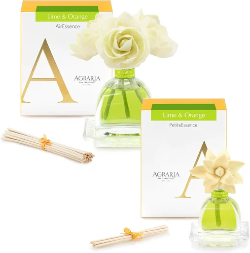 Miniatura 13 de Agraria Juego de difusor de varillas de bálsamo, Air Essence y Petite Essence Luxury Fragrance Duo con aceites esenciales naturales, flores de sol