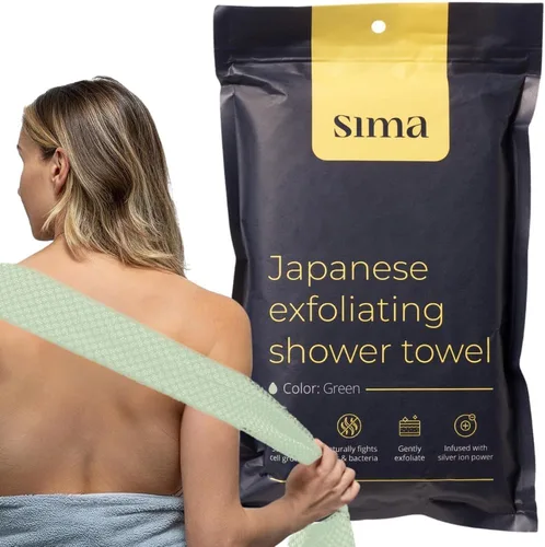 Miniatura 12 de Toalla exfoliante para la cara y el cuerpo - Toalla exfoliante japonesa con fibras hexagonales, exfoliante corporal con 2 lados para frotar y lavar