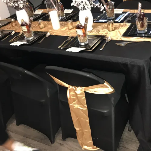 Miniatura 7 de Fundas plegables para sillas de fiesta, 12 piezas, fundas universales de elastano ajustables para bodas, banquetes, conferencias