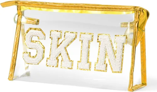 Miniatura 13 de Preppy Patch - Bolsa de cosméticos transparente para verano, bolsa de aseo universitaria, bolsa de maquillaje, bolsa de viaje, playa, para mujeres