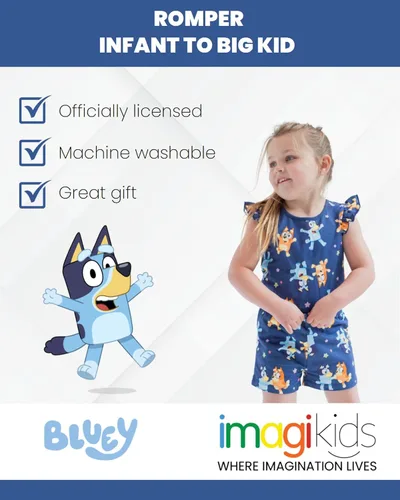 Miniatura 3 de Bluey French Terry Sleeveless Romper Infant to Big Kid