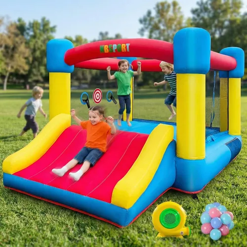 Miniatura 2 de Casa inflable para saltar para niños de 3 a 8 años - Zona de salto más grande de 2.01m x 2.56m, castillo inflable para saltar para niños grandes