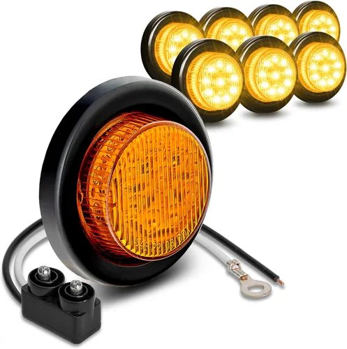 Miniatura 16 de TRUE MODS 2" - 10 luces LED redondas rojas de 2 pulgadas y 12 V [reflector 2 en 1] [policarbonato] [certificado D.O.T.] [ojales y enchufes] Rojo