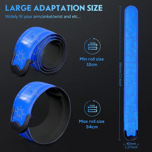 Miniatura 3 de Simket Brazalete LED Recargable para Correr (Paquete de 2), Luces para Correr para Corredores, Luces para Correr, Equipo Reflectante de Alta