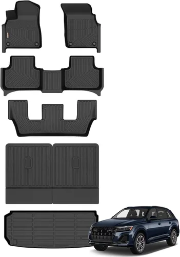 Miniatura 54 de Alfombrillas y forro de carga para Jeep Grand Cherokee L 2021-2025 (solo para 6 plazas sin consola central), alfombrillas de automóvil TPE para todo