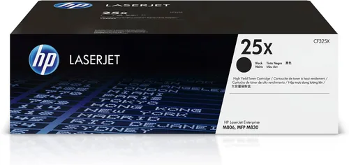 HP Cartucho de tóner negro de alto rendimiento 25X | Funciona LaserJet Enterprise Flow serie M830, LaserJet Enterprise M806 Series | CF325X
