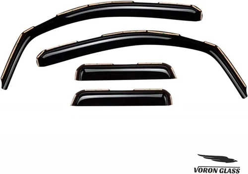 Miniatura 8 de Voron Glass Protectores de lluvia extra duraderos en canal para camiones, Toyota Tundra 2007-2021, doble cabina, deflectores de ventana, viseras