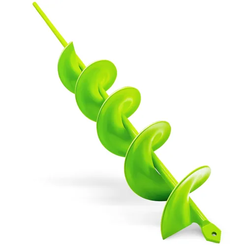 Miniatura 8 de Broca de taladro de jardín de 3 x 24 pulgadas para plantar y excavar agujeros de poste, diseño en espiral mejorado, eje sólido, compatible