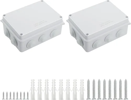 Miniatura 15 de LeMotech Caja de conexiones, plástico ABS IP55 resistente al agua y al polvo, caja eléctrica universal, caja de proyectos para exteriores e