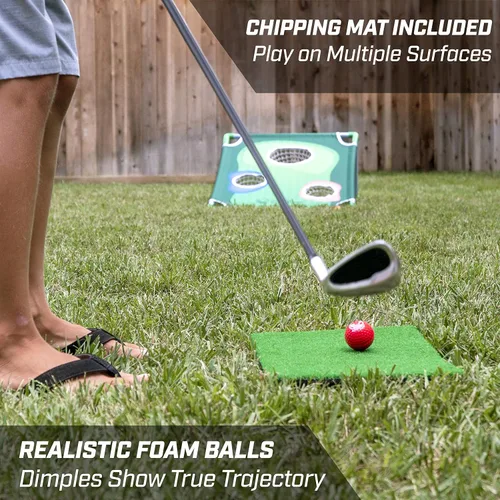 Miniatura 6 de GoSports BattleChip Backyard Golf Cornhole Games – Includes Targets, Chipping Mats, Foam Golf Balls, Scorecard and Carry Case