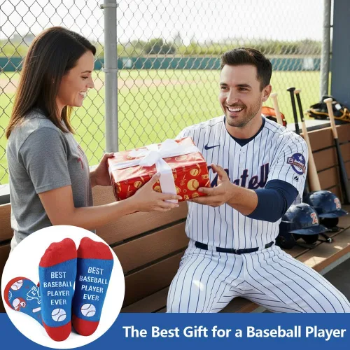 Miniatura 5 de Regalos de béisbol, regalos de jugador de béisbol para hombres y mujeres, calcetines de agradecimiento para Halloween, Navidad, cumpleaños, San