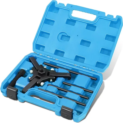 DNA MOTORING TOOLS-00318 - Extractor de polea de equilibrador armónico, 6 piezas, juego de 3 mordazas para extracción de amortiguadores armónicos y