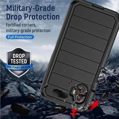 Miniatura 5 de Funda para Galaxy Xcover 6 Pro con protector de pantalla integrado, a prueba de caídas, funda duradera de 3 capas, a prueba de golpes, funda de goma