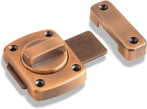 Miniatura 10 de SooGree - Cerradura de puerta de seguridad, cerradura de perno, cerradura de resorte giratorio sólido/cerradura de puerta para mascotas, muebles