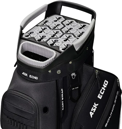 Miniatura 11 de ASK ECHO Soundless-Series - Bolsa para carrito de golf con 15 divisores, parte inferior con bloqueo de agarre