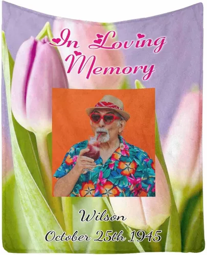 Miniatura 26 de Manta de memoria amorosa personalizada, no Longer be My Side but Forever in My Heart