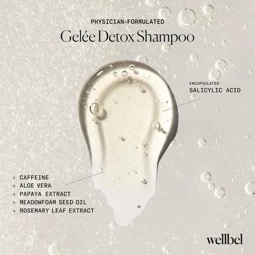 Miniatura 4 de WELLBEL Gelée Detox Shampoo - Desintoxicación del cuero cabelludo con pH equilibrado, exfolia y elimina suavemente la acumulación, probado por