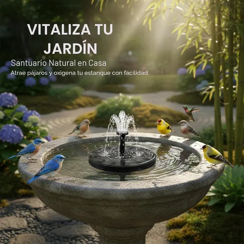 Miniatura 6 de Fuente solar para baño de pájaros: mini fuente de agua solar flotante con 6 boquillas para jardín, estanque, piscina y exterior (1, 6.3 pulgadas)