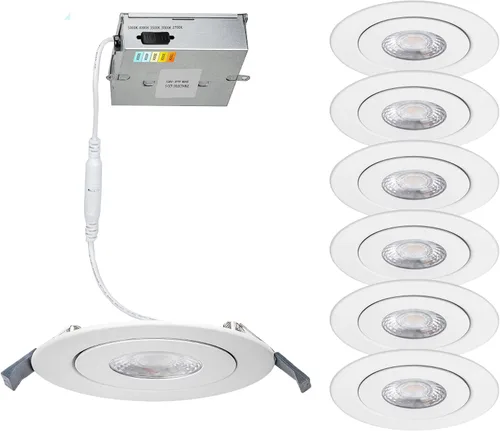 Miniatura 7 de WAC Lighting Lotos - Luz LED empotrable redonda ajustable de 2 pulgadas, 3000K blanco cálido, 6W, 530 lúmenes, clasificación IC hermética, 120V-277V
