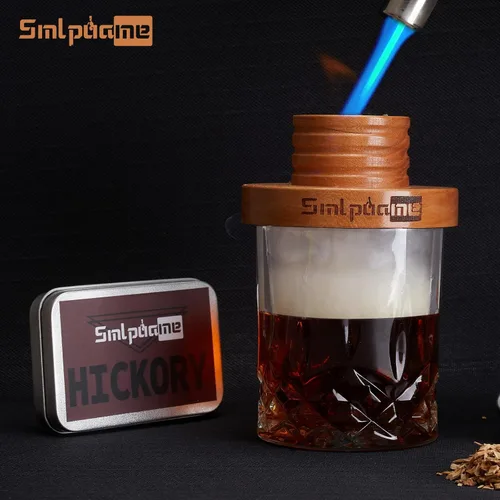 Miniatura 6 de Kit de ahumador de whisky con antorcha, ahumador de bebida bourbon Old Fashioned con virutas de madera de 4 sabores, regalos de cumpleaños y Día