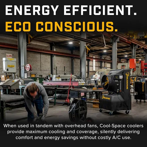 Miniatura 6 de Big Ass Fans - Cool-Space 350 - Enfriador evaporativo portátil para pantanos, uso en interiores y exteriores, capacidad de 16 galones, velocidad