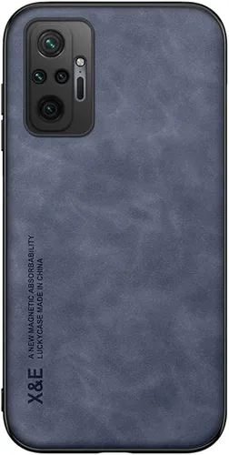 Kepuch Silklike Funda para Redmi Note 10 Pro/Pro Max - Cubierta Parachoques Placa De Metal Incorporada Para Redmi Note 10 Pro/Pro Max - Azul