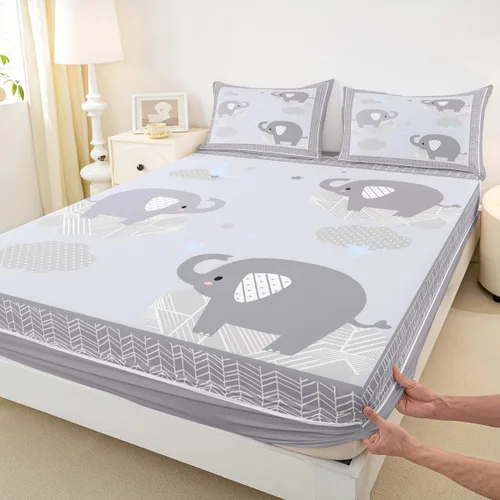 Miniatura 33 de Juego de sábanas bajeras para juegos tamaño individual, juego de ropa de cama con grafiti Lightning Strike para niños, adolescentes, decoración