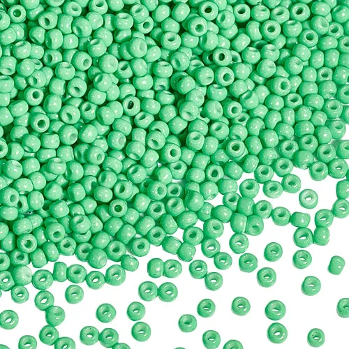 Miniatura 13 de PandaHall Elite - 6000 cuentas de semillas de vidrio 11/0, cuentas redondas opacas de color blanco para la cintura, cuentas espaciadoras de 0.079