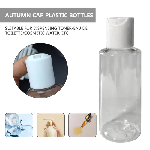 Miniatura 4 de Conjunto de 7 – Botellas vacías tamaño de viaje de plástico transparente, aprobado por la TSA/Aerolínea