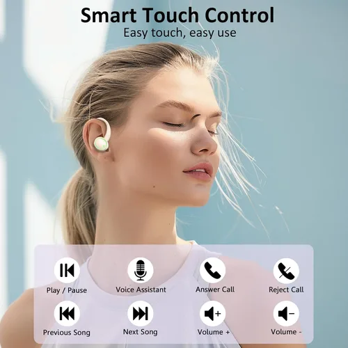 Miniatura 6 de Matast Auriculares inalámbricos, auriculares Bluetooth deportivos, auriculares de fitness bajo para gimnasio, correr, auriculares impermeables IP7