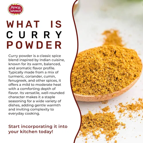 Miniatura 4 de Spicy World Tarro de curry en polvo de 14.4 onzas, mezcla auténtica de 9 especias indias, mezcla de calidad premium para curry, verduras y más