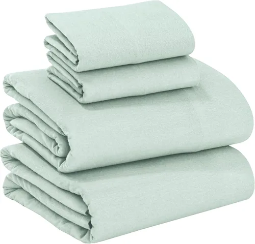 Miniatura 41 de RUVANTI Juego de sábanas de franela 100% algodón tamaño matrimonial - 4 piezas, cálidas, suaves y transpirables, con bolsillo profundo, ropa de cama
