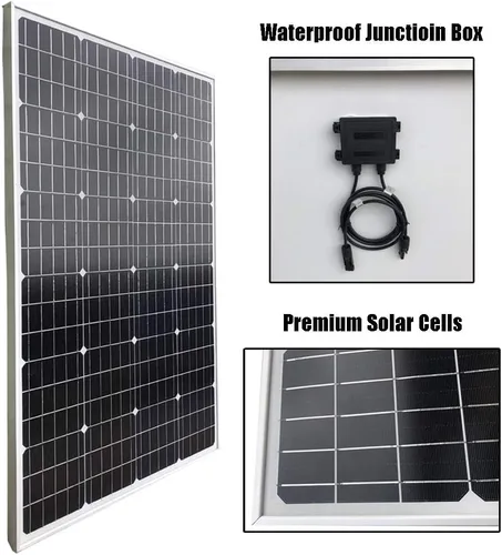 Miniatura 5 de Kit de panel solar de 100 vatios y 12 voltios fuera de la red con panel solar monocristalino de 120 W y controlador de carga MPPT de 20 A, monitor