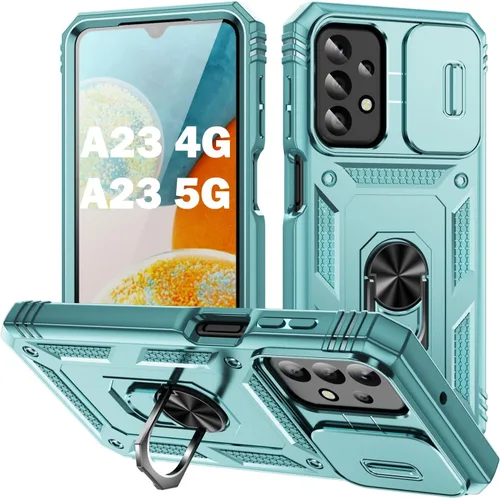 Miniatura 23 de PASNEW Funda para Samsung Galaxy A54, Soporte Metálico y Cubierta Deslizante para Cámara, Militar Multicapa Resistente de Cuerpo Completo a Prueba