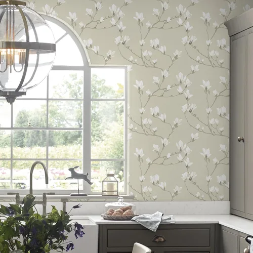Miniatura 2 de Laura Ashley Magnolia Grove Papel pintado natural