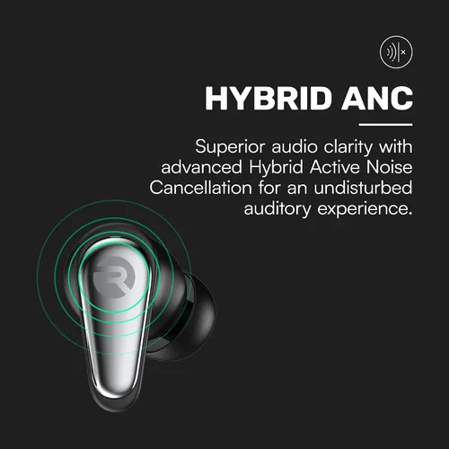 Miniatura 3 de Auriculares Raycon Pro inalámbricos Bluetooth con cancelación activa de ruido híbrida, modo de consciencia, 40 horas de batería, 6 micrófonos