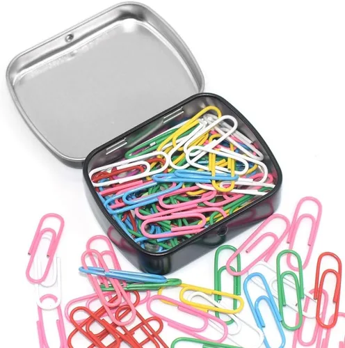 Miniatura 6 de Gere Paquete de 9 cajas de lata rectangulares de metal con bisagras con tapa, 2.4 x 1.8 x 0.6 pulgadas, contenedores portátiles para kit
