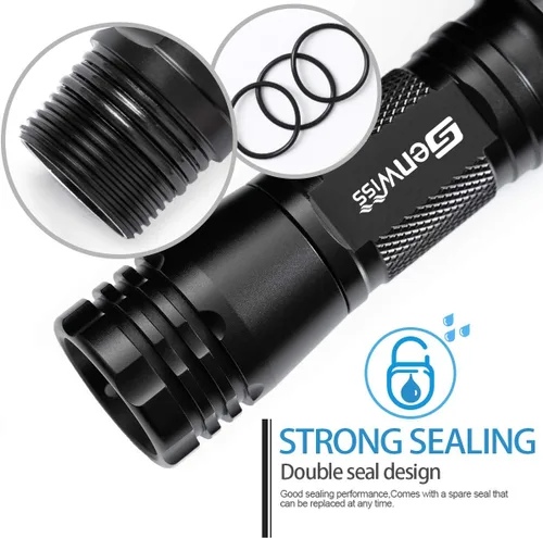 Miniatura 6 de Linterna de buceo de buceo de 2000 lúmenes impermeable submarino XM-L2 LED submarino luces titular con cargador para bajo el agua cueva de mar