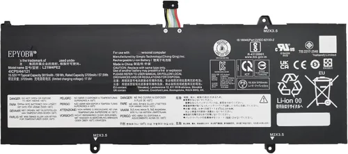 Miniatura 7 de L17M2PB5 - Batería para portátil de 39 Wh, 5080 mAh, 2 celdas, 7.68 V, compatible con Lenovo V330-14ISK 81AY / V330-14IKB 81B0 / V330-14ARR 81B1