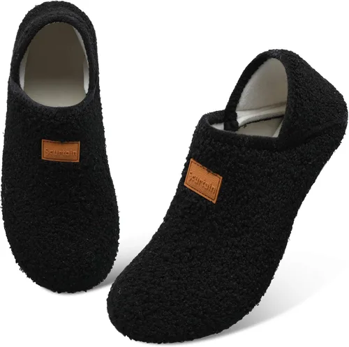 Miniatura 4 de Scurtain Pantuflas unisex con suela de goma para adultos
